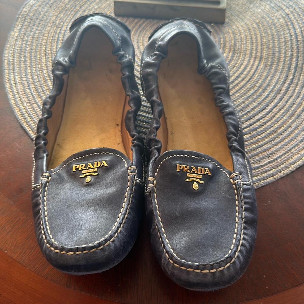 Blue Prada Loafers EU 39 - Picture 1 of 15